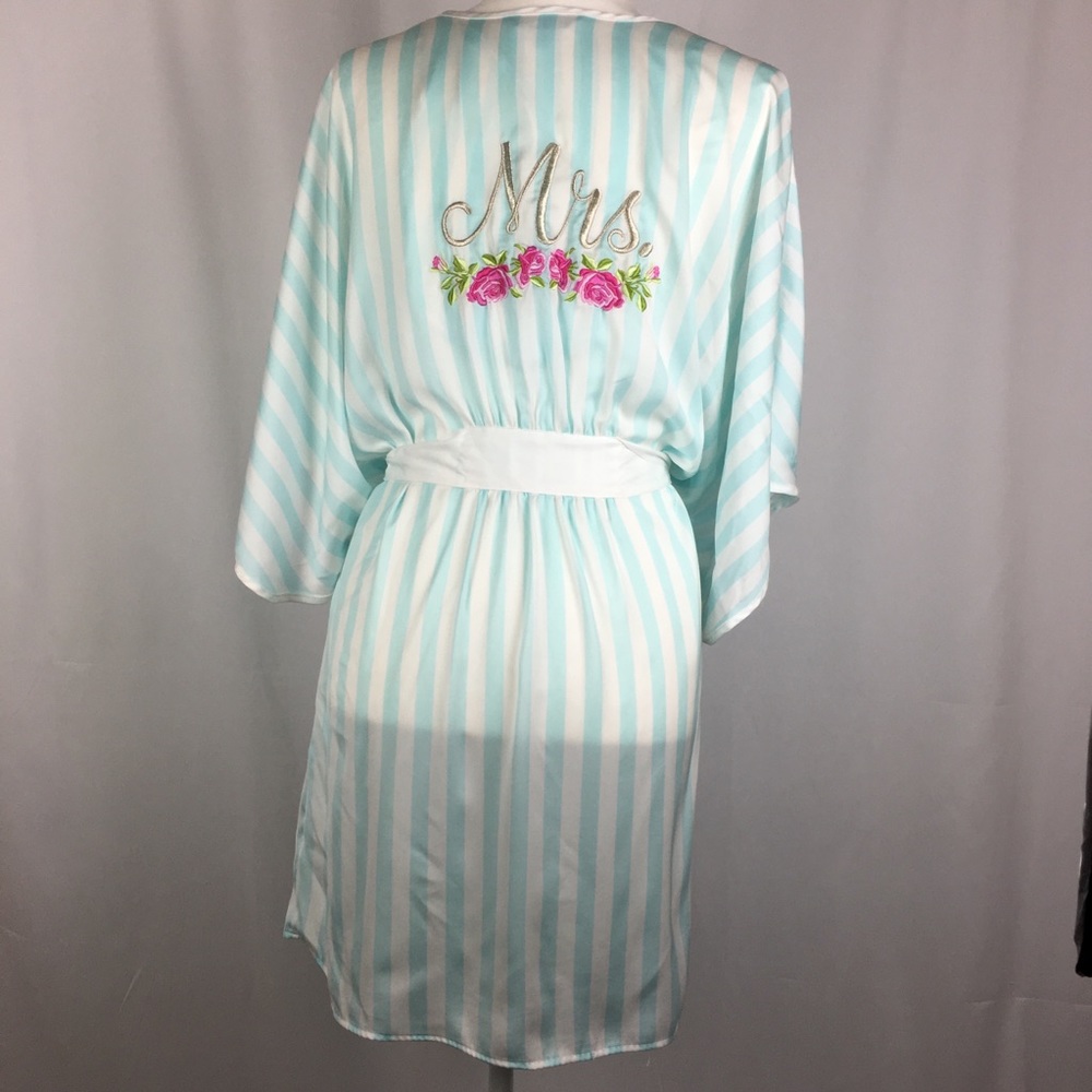 Betsey Johnson satin bridal kimono robe